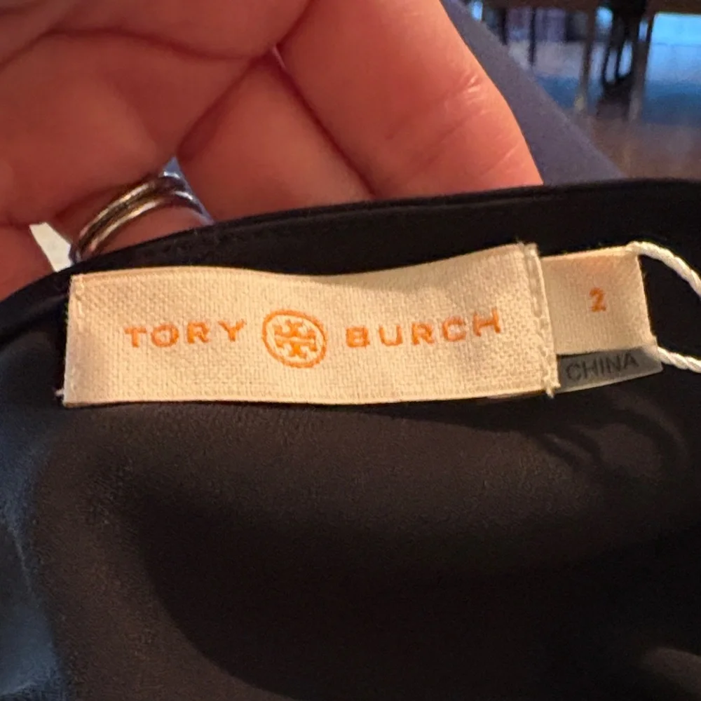 NWT Tory Burch Elegant Black and Floral Dress - Picture 2 of 10
